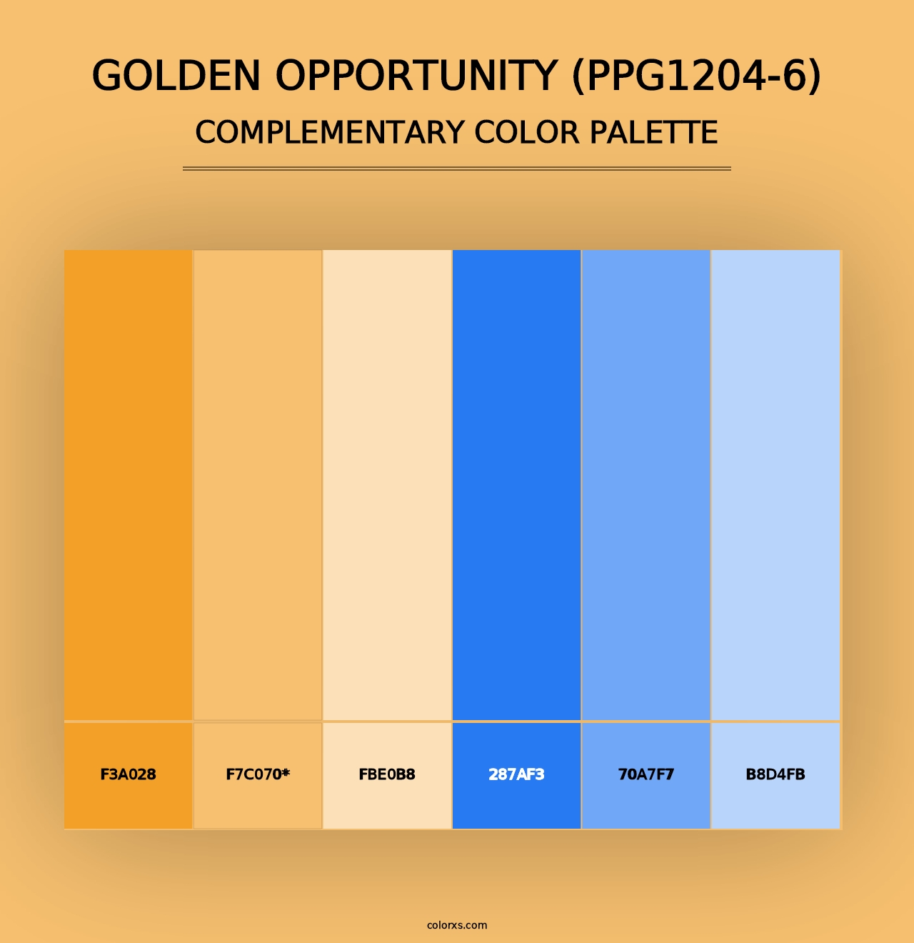 Golden Opportunity (PPG1204-6) - Complementary Color Palette