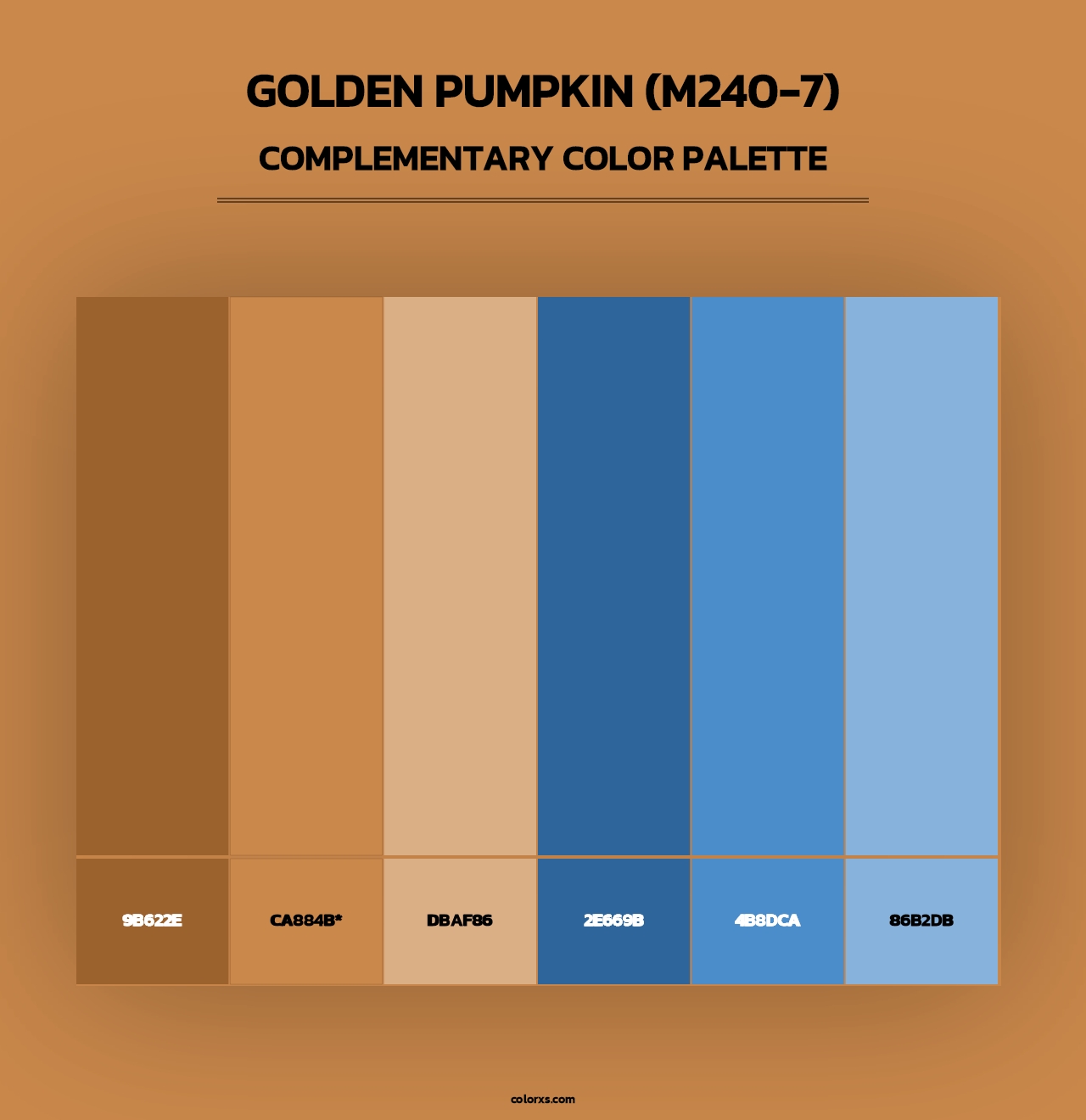 Golden Pumpkin (M240-7) - Complementary Color Palette