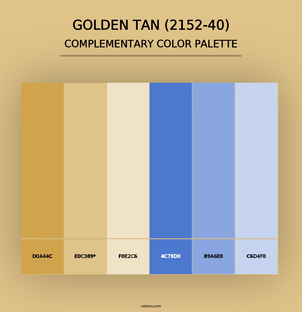 Golden Tan (2152-40) - Complementary Color Palette