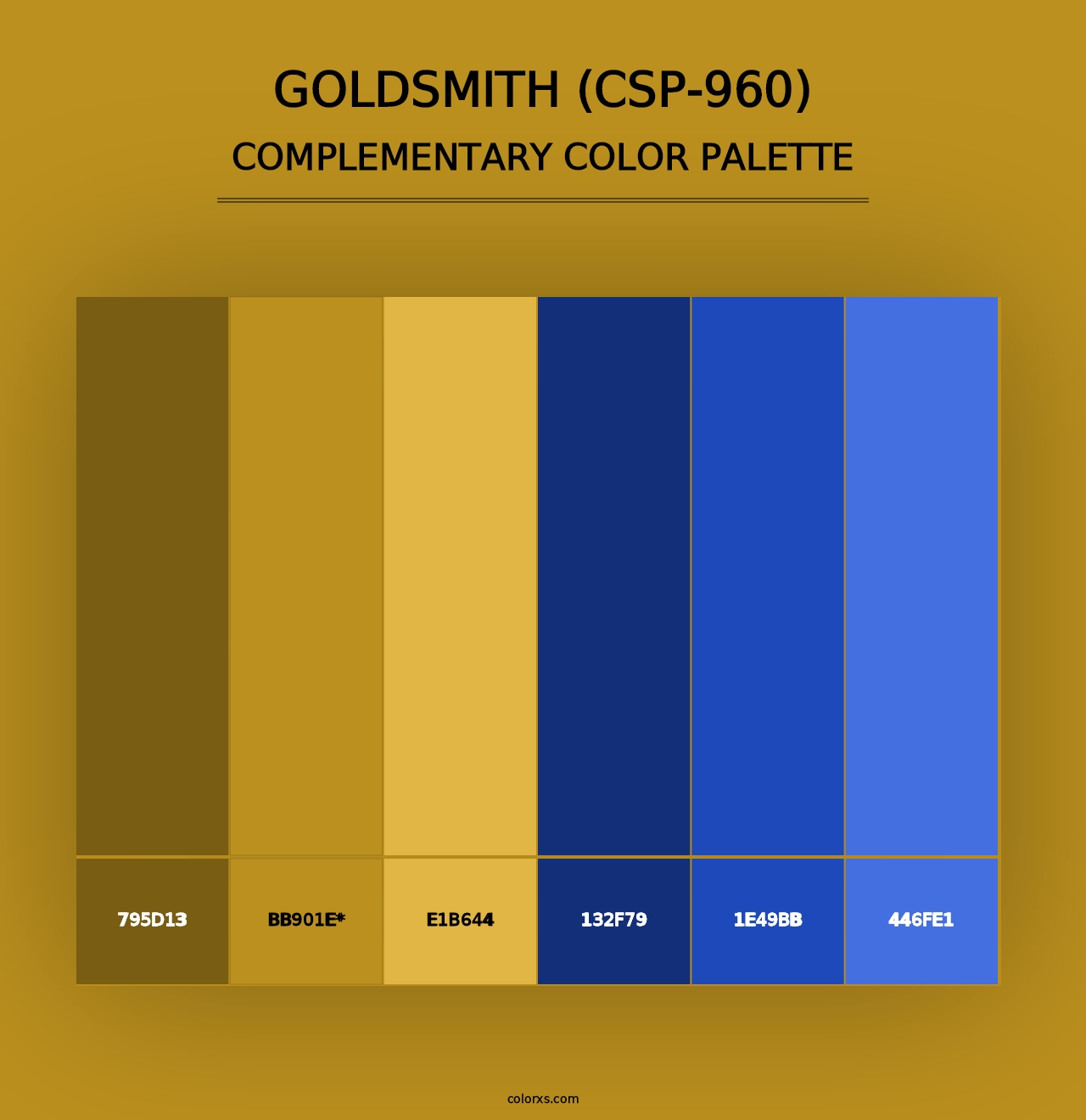 Goldsmith (CSP-960) - Complementary Color Palette