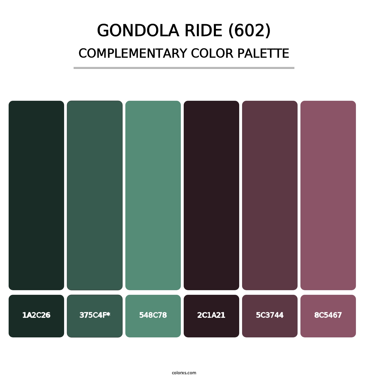 Gondola Ride (602) - Complementary Color Palette