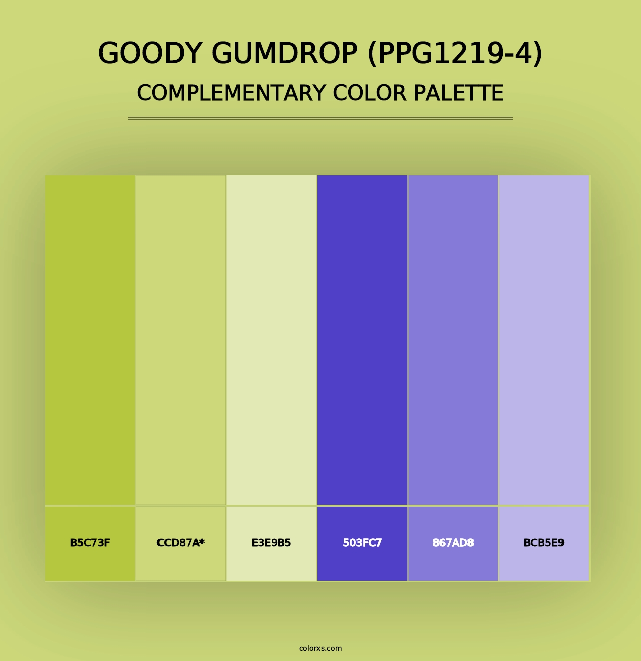 Goody Gumdrop (PPG1219-4) - Complementary Color Palette