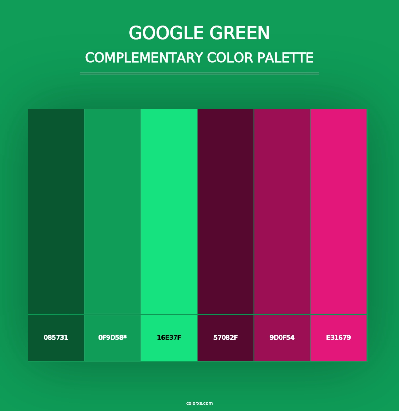 Google Green - Complementary Color Palette