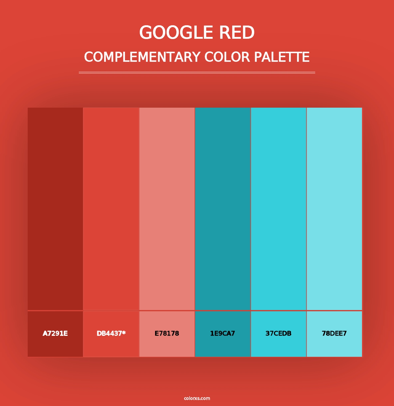 Google Red - Complementary Color Palette