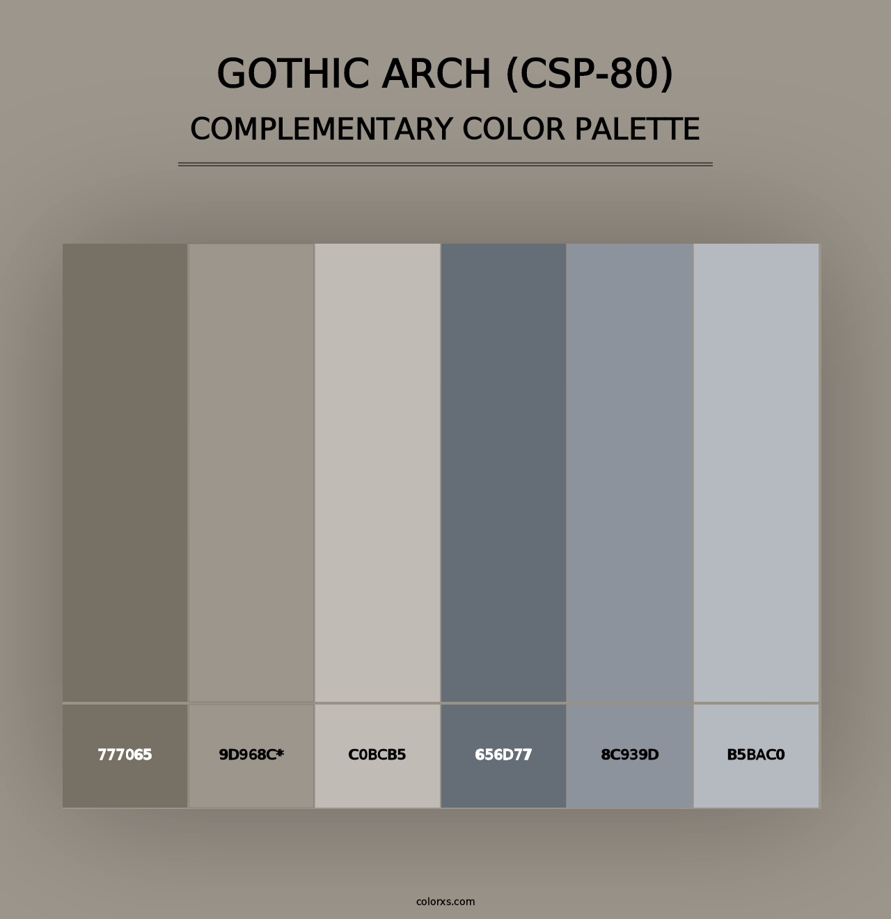 Gothic Arch (CSP-80) - Complementary Color Palette