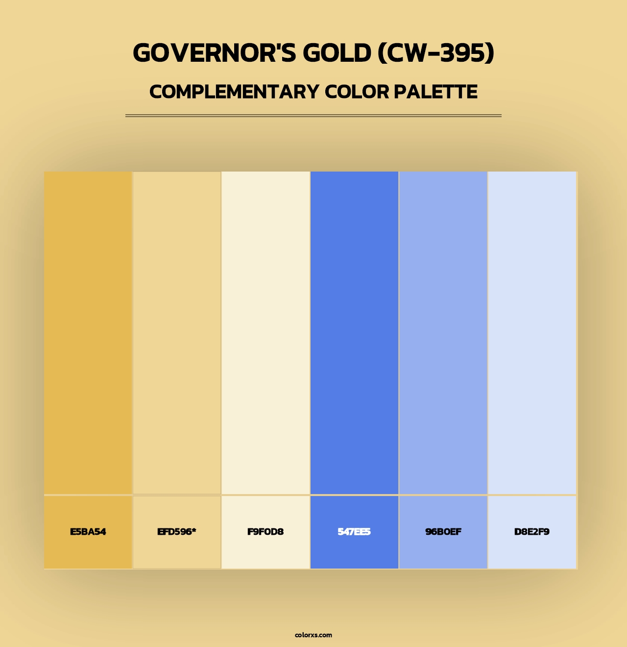 Governor's Gold (CW-395) - Complementary Color Palette