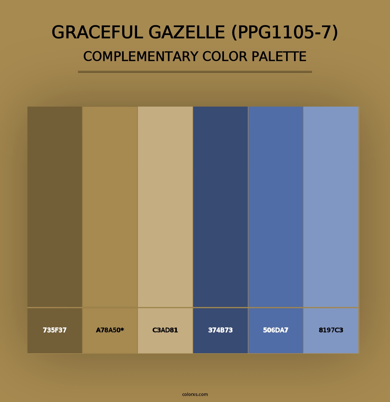 Graceful Gazelle (PPG1105-7) - Complementary Color Palette