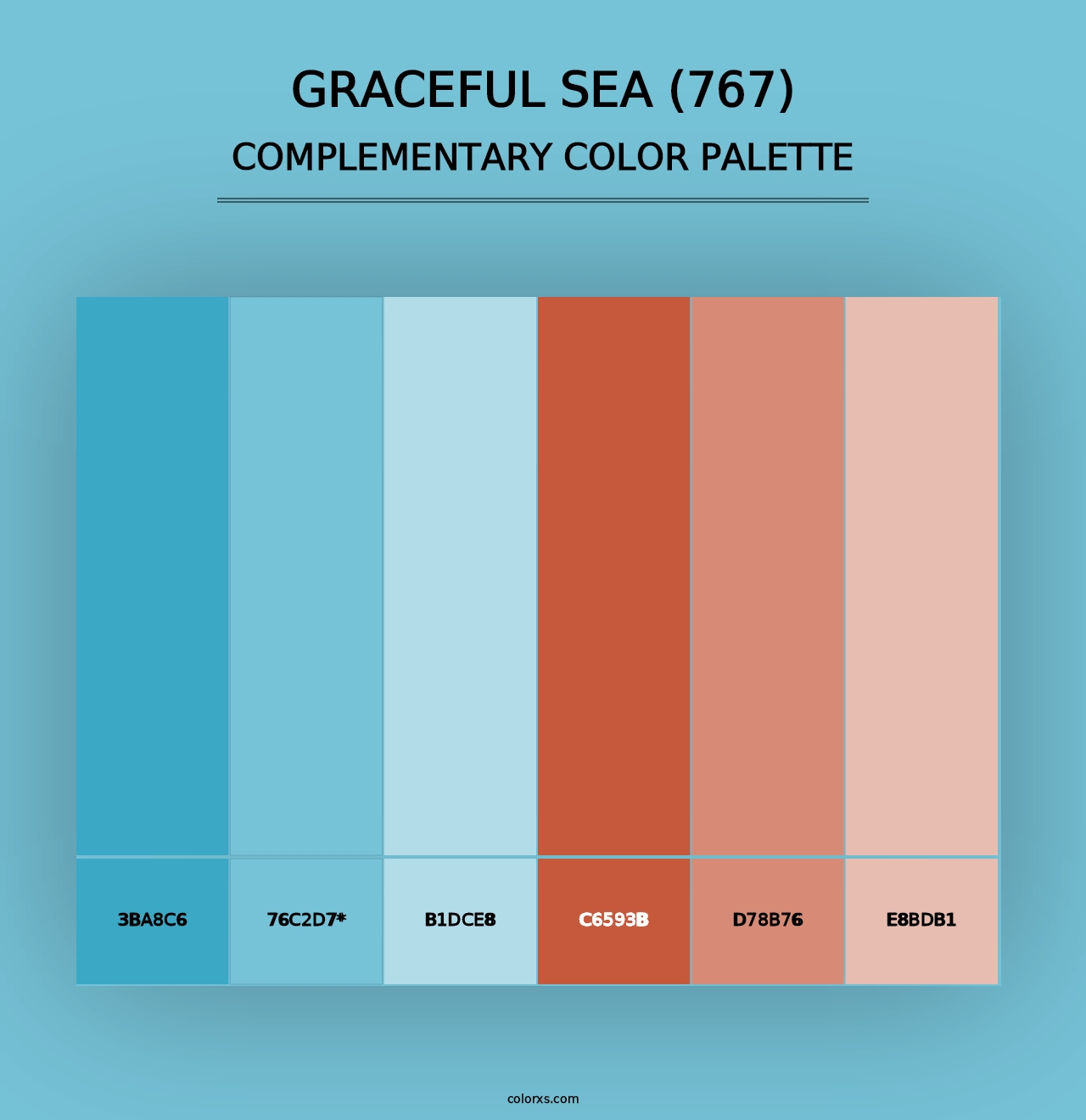 Graceful Sea (767) - Complementary Color Palette