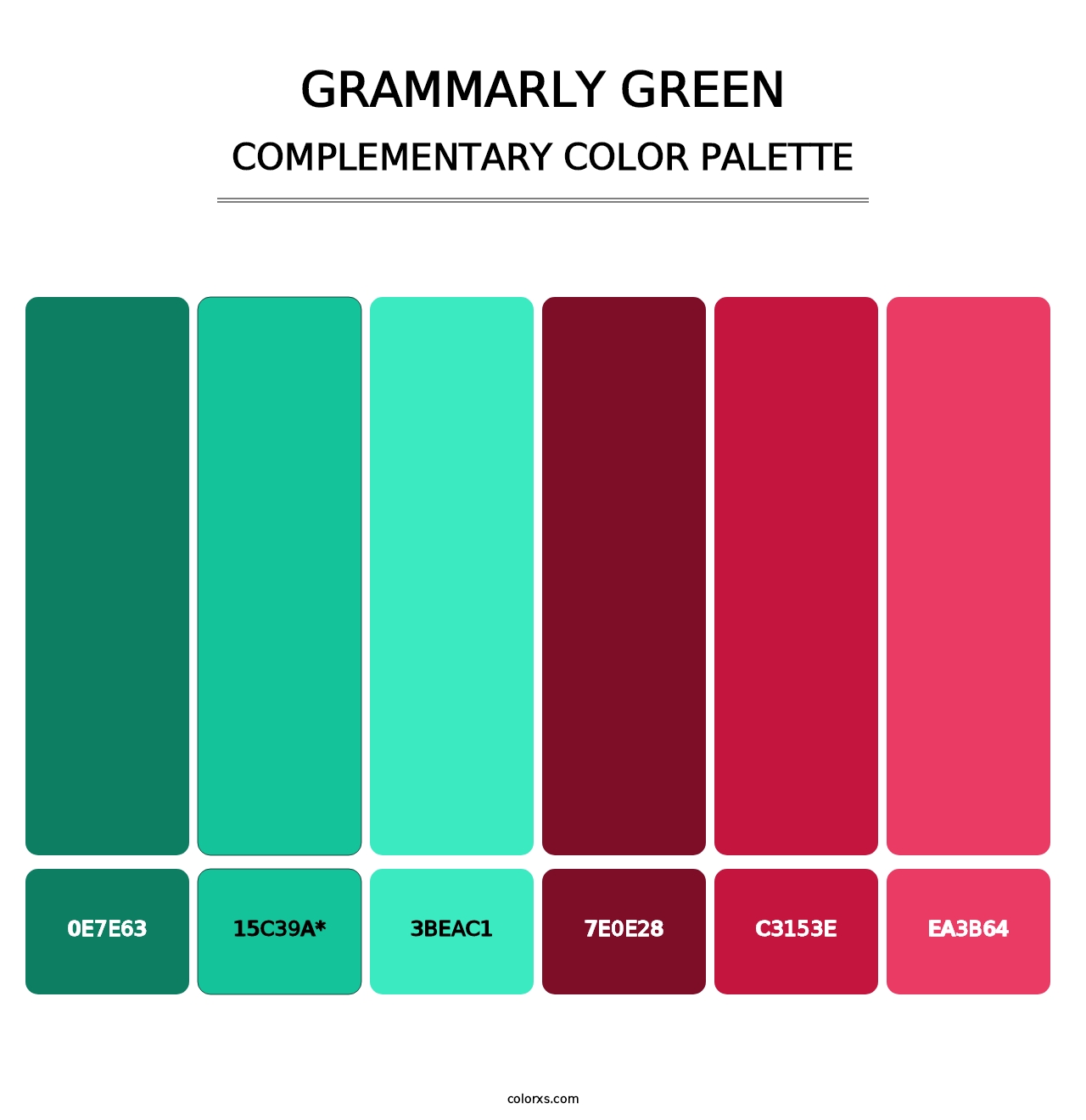 Grammarly Green - Complementary Color Palette