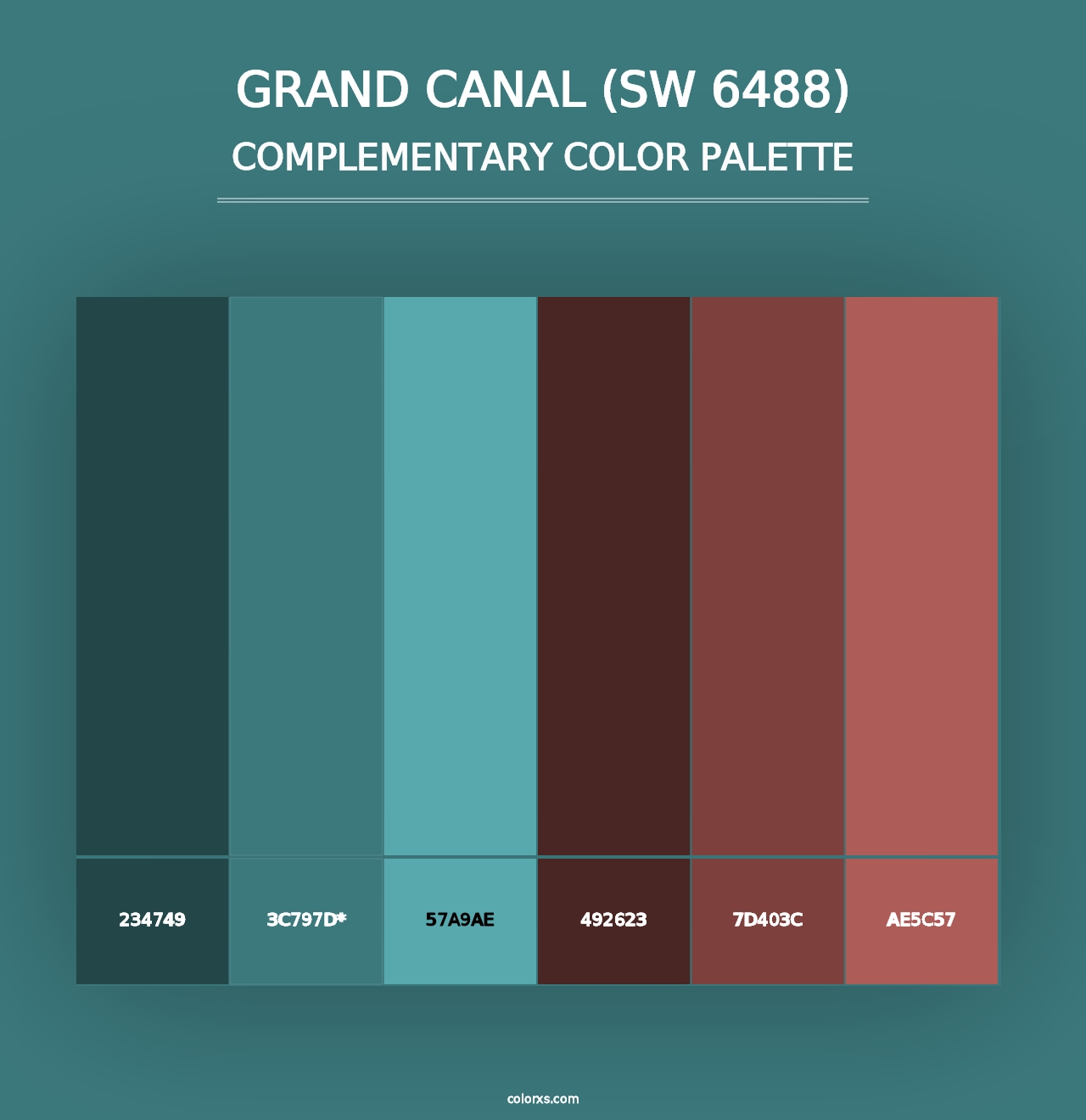 Grand Canal (SW 6488) - Complementary Color Palette