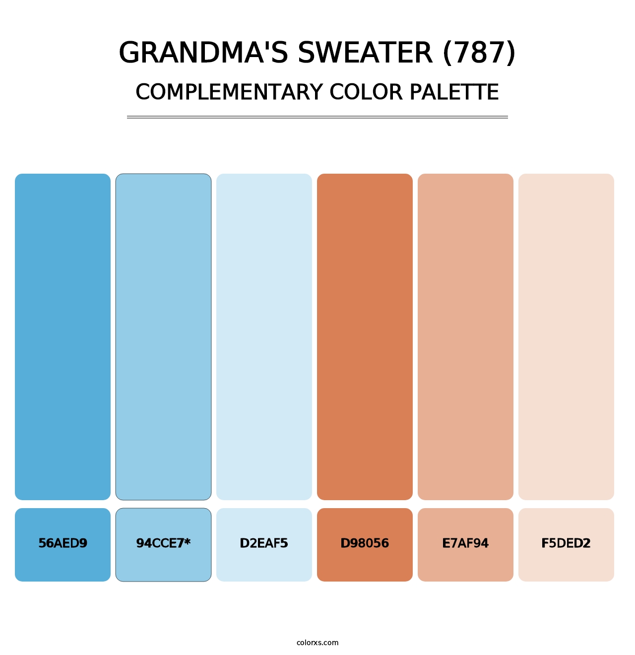 Grandma's Sweater (787) - Complementary Color Palette