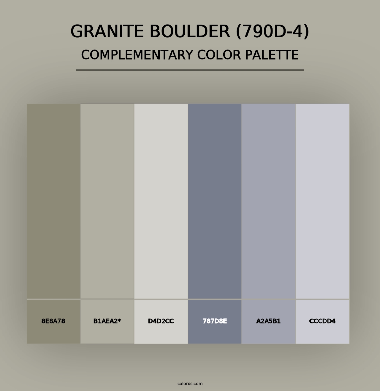 Granite Boulder (790D-4) - Complementary Color Palette