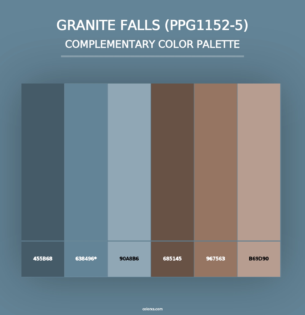 Granite Falls (PPG1152-5) - Complementary Color Palette