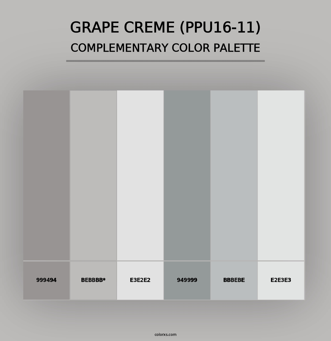 Grape Creme (PPU16-11) - Complementary Color Palette