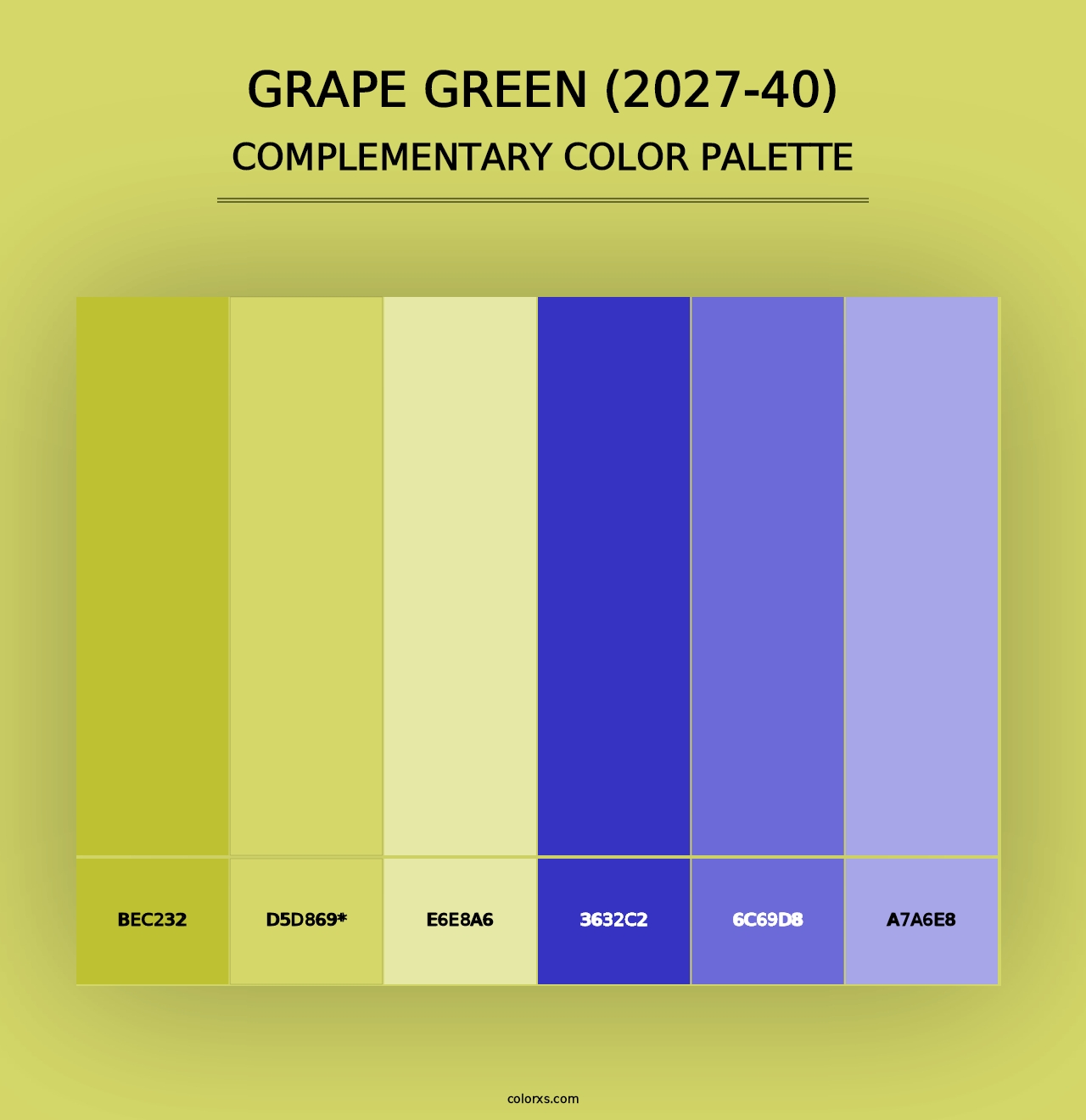 Grape Green (2027-40) - Complementary Color Palette