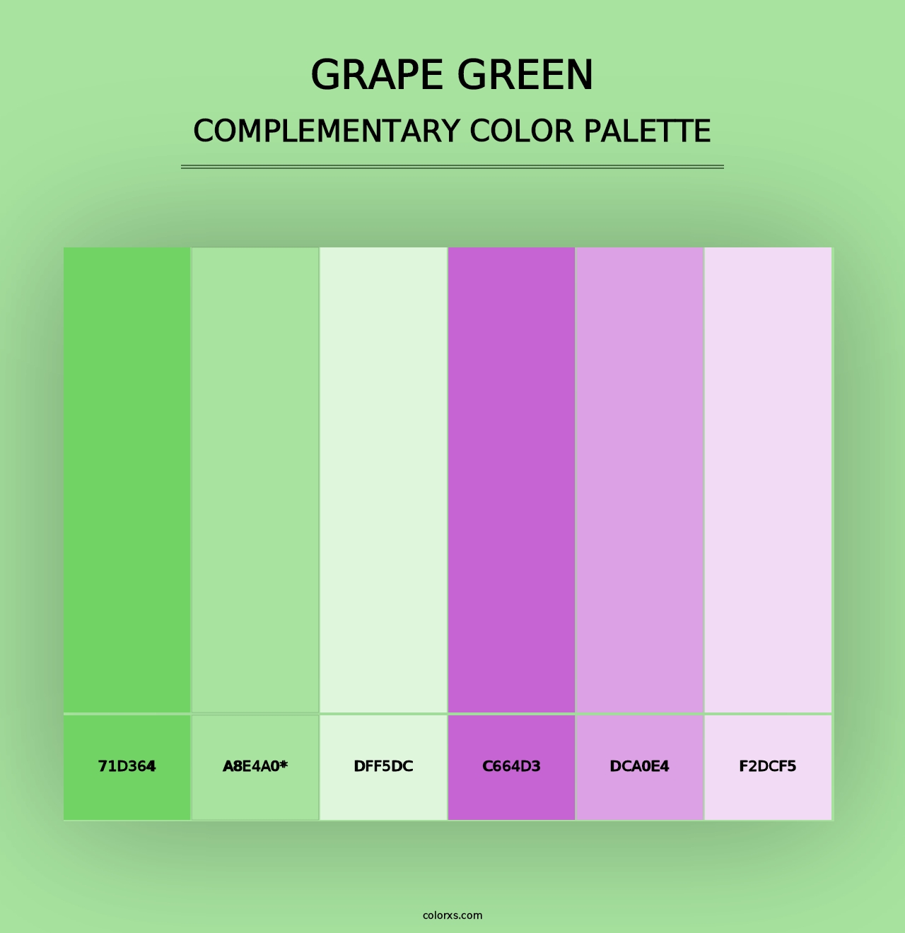 Grape Green - Complementary Color Palette