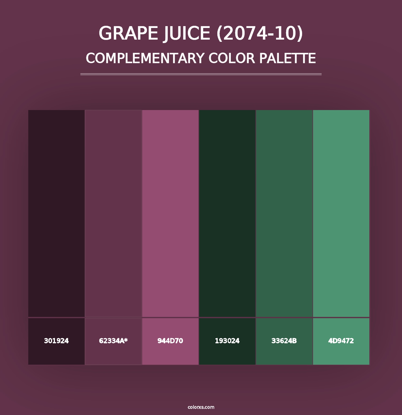 Grape Juice (2074-10) - Complementary Color Palette