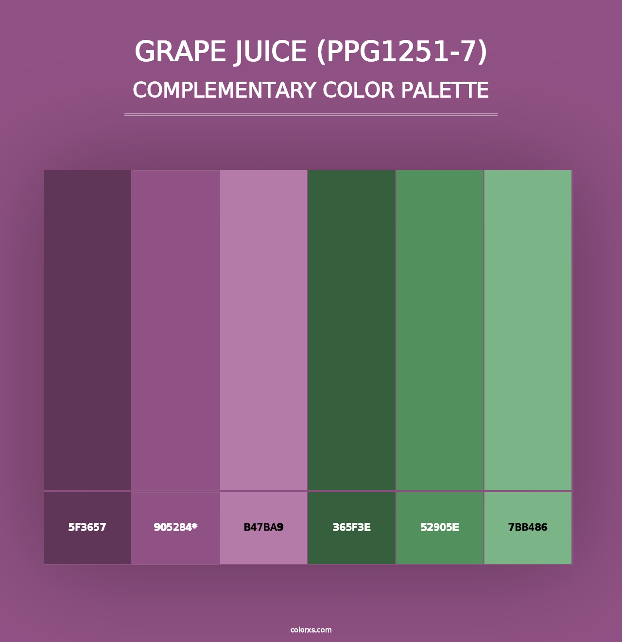 Grape Juice (PPG1251-7) - Complementary Color Palette