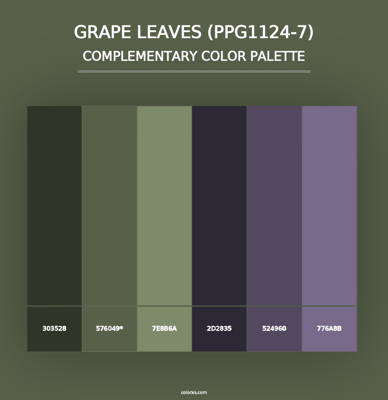 Grape Leaves (PPG1124-7) - Complementary Color Palette