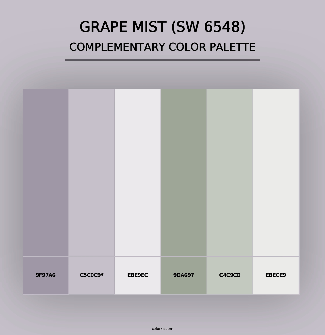 Grape Mist (SW 6548) - Complementary Color Palette