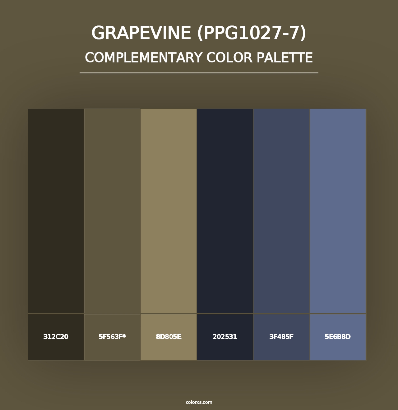 Grapevine (PPG1027-7) - Complementary Color Palette