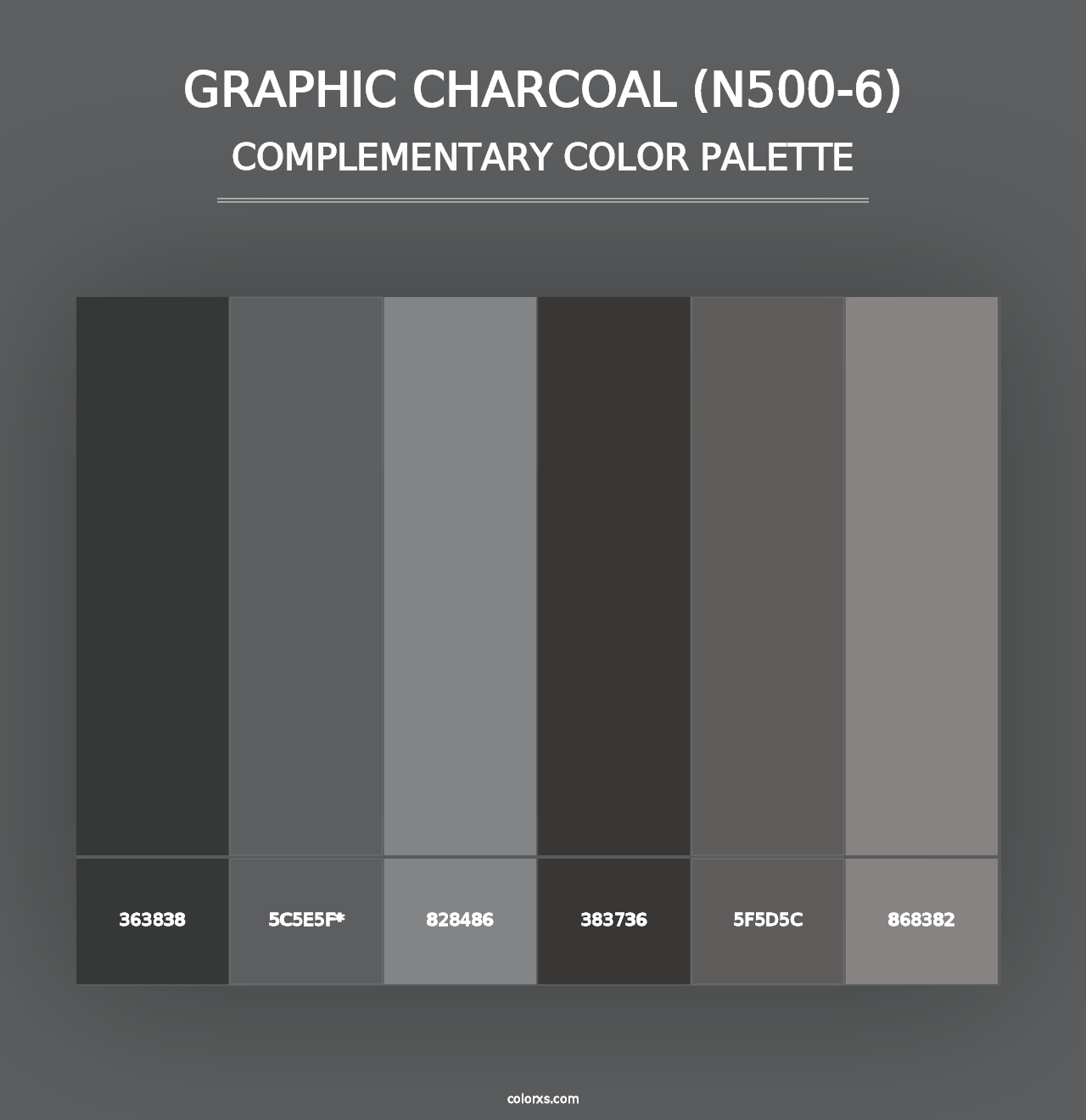 Graphic Charcoal (N500-6) - Complementary Color Palette