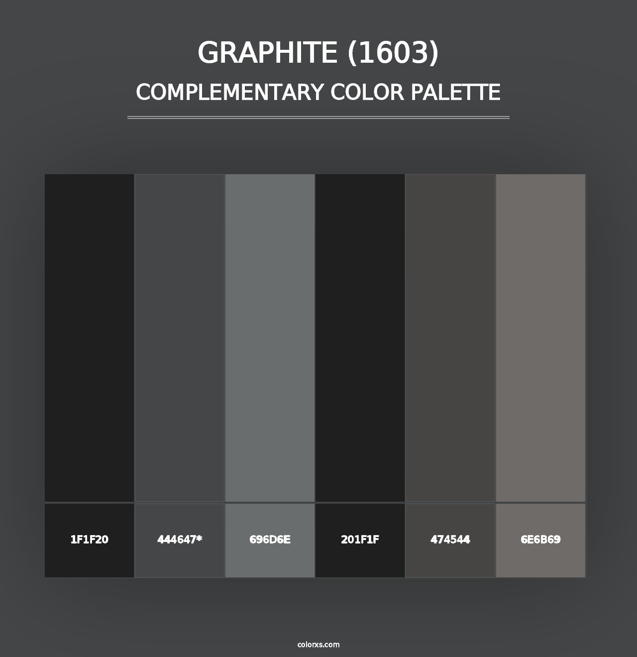 Graphite (1603) - Complementary Color Palette