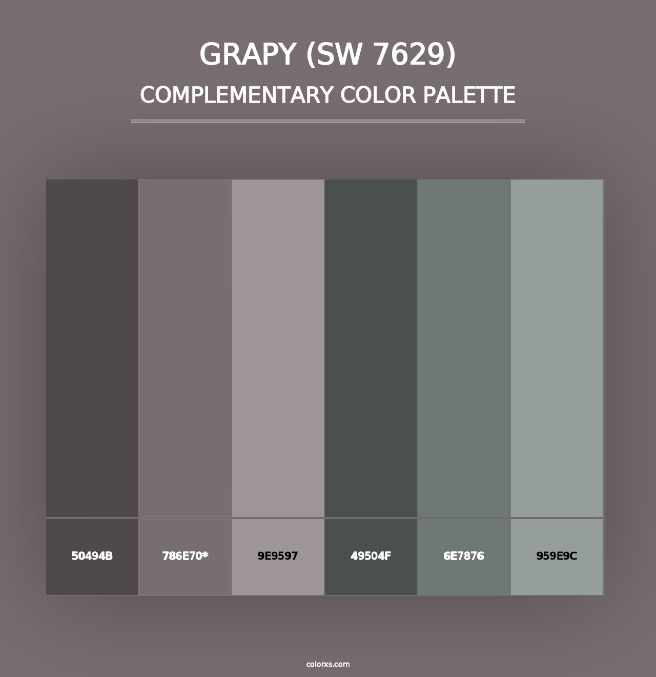 Grapy (SW 7629) - Complementary Color Palette