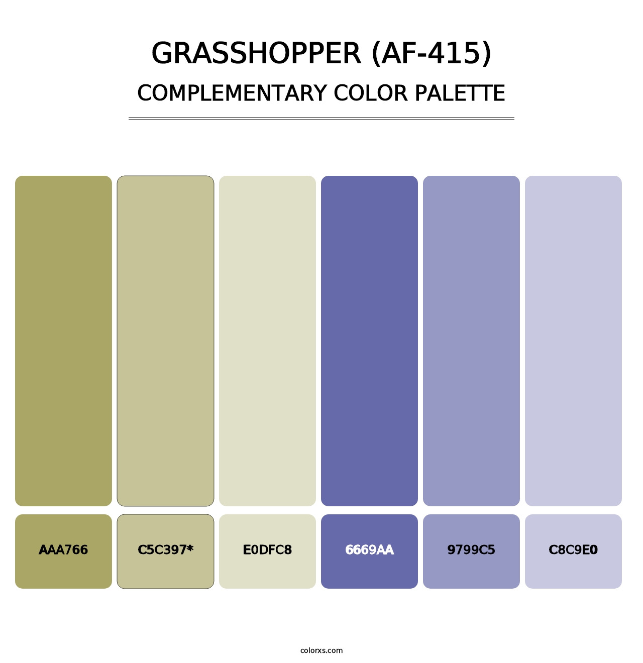 Grasshopper (AF-415) - Complementary Color Palette