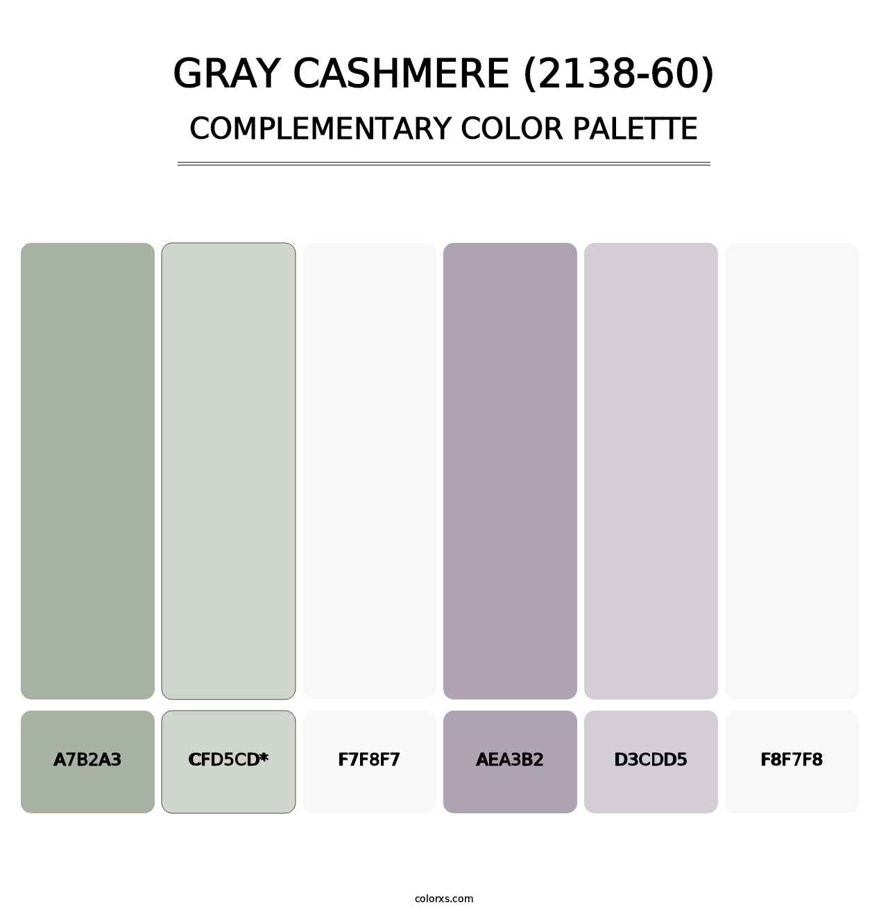 Gray Cashmere (2138-60) - Complementary Color Palette