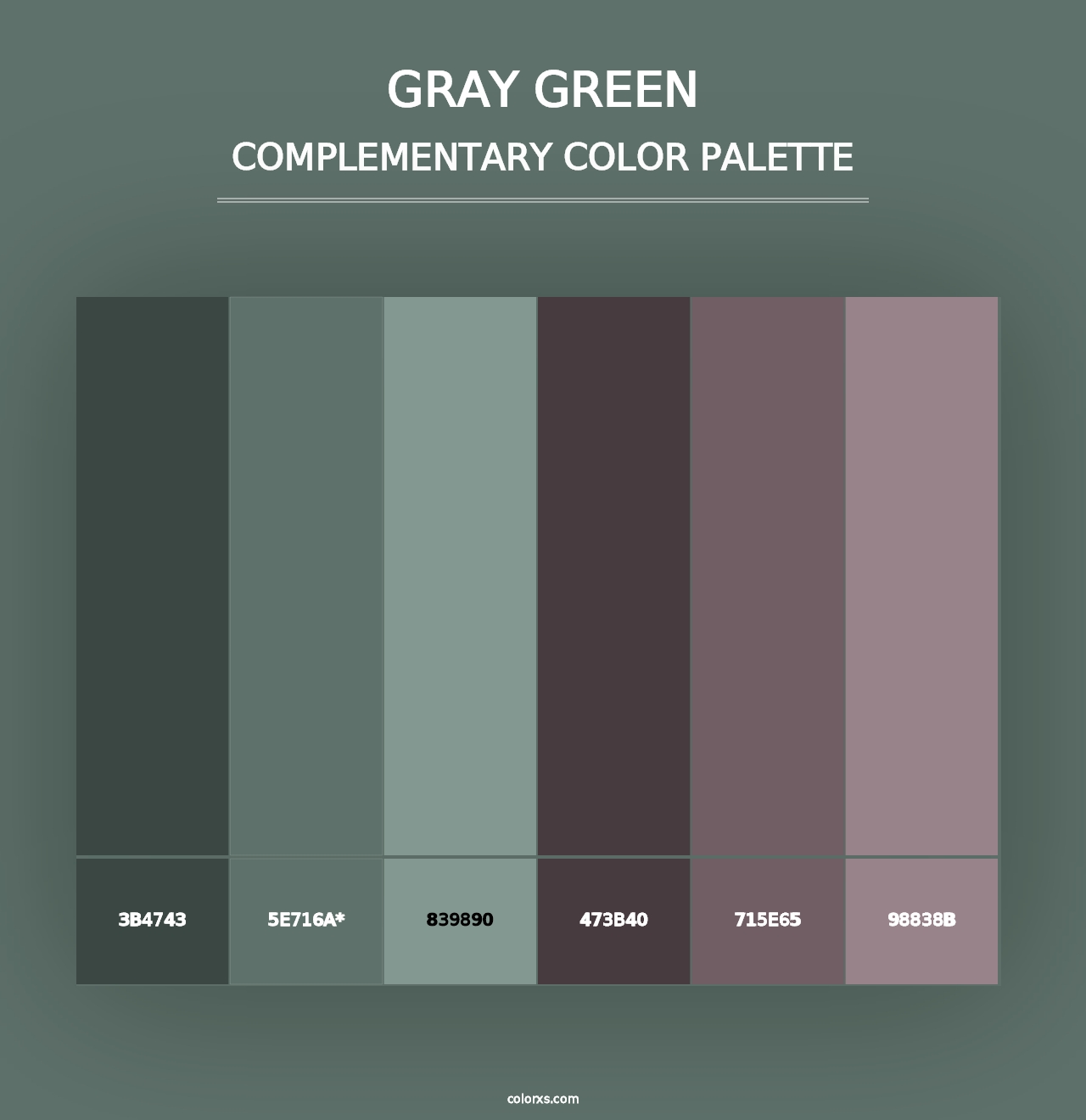 Gray Green - Complementary Color Palette