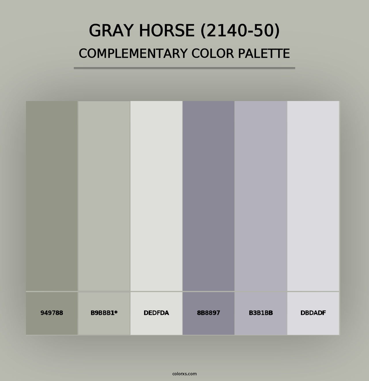 Gray Horse (2140-50) - Complementary Color Palette