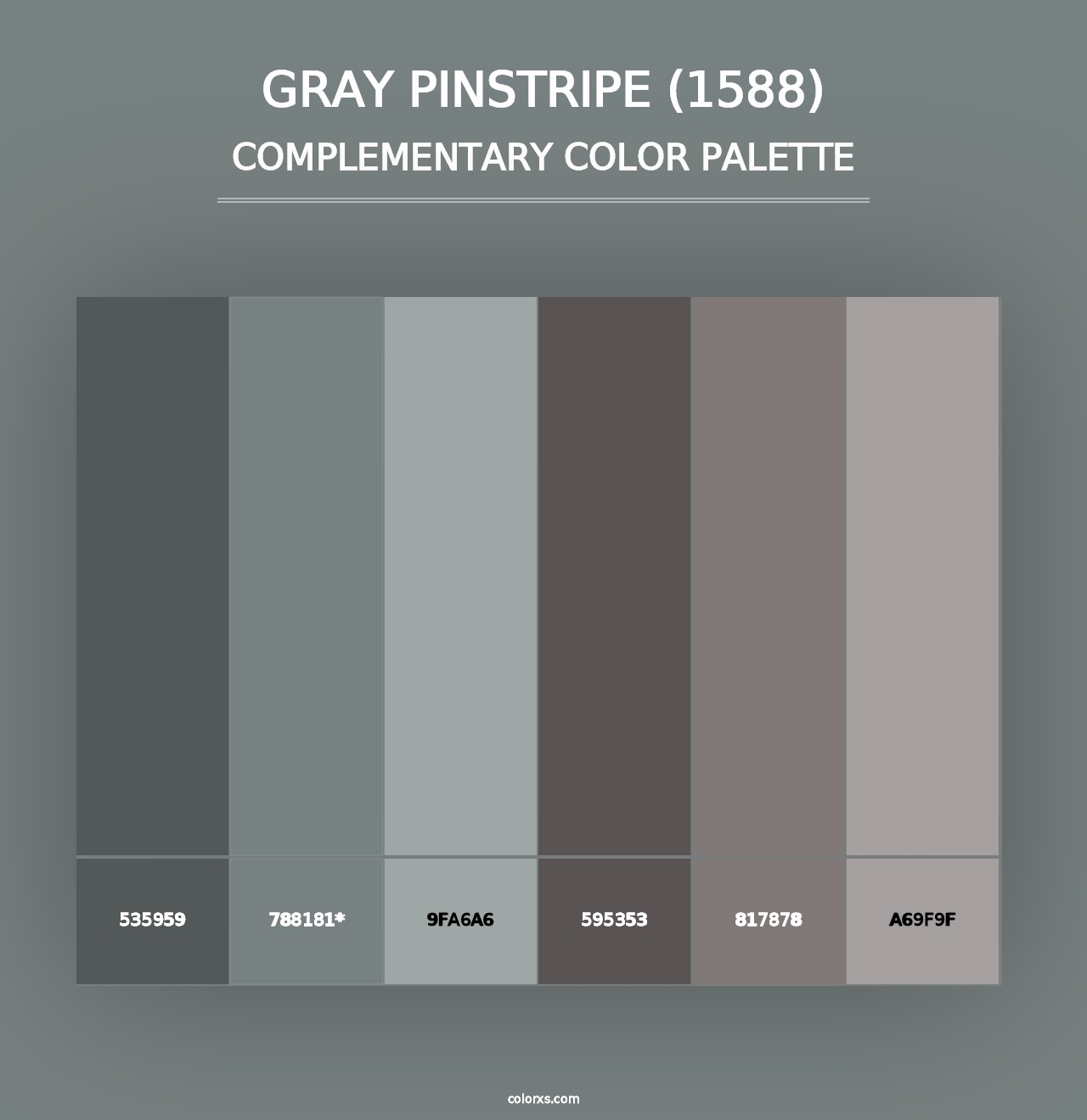 Gray Pinstripe (1588) - Complementary Color Palette