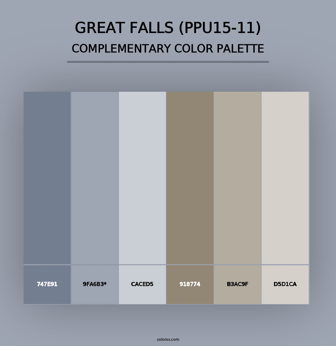 Great Falls (PPU15-11) - Complementary Color Palette