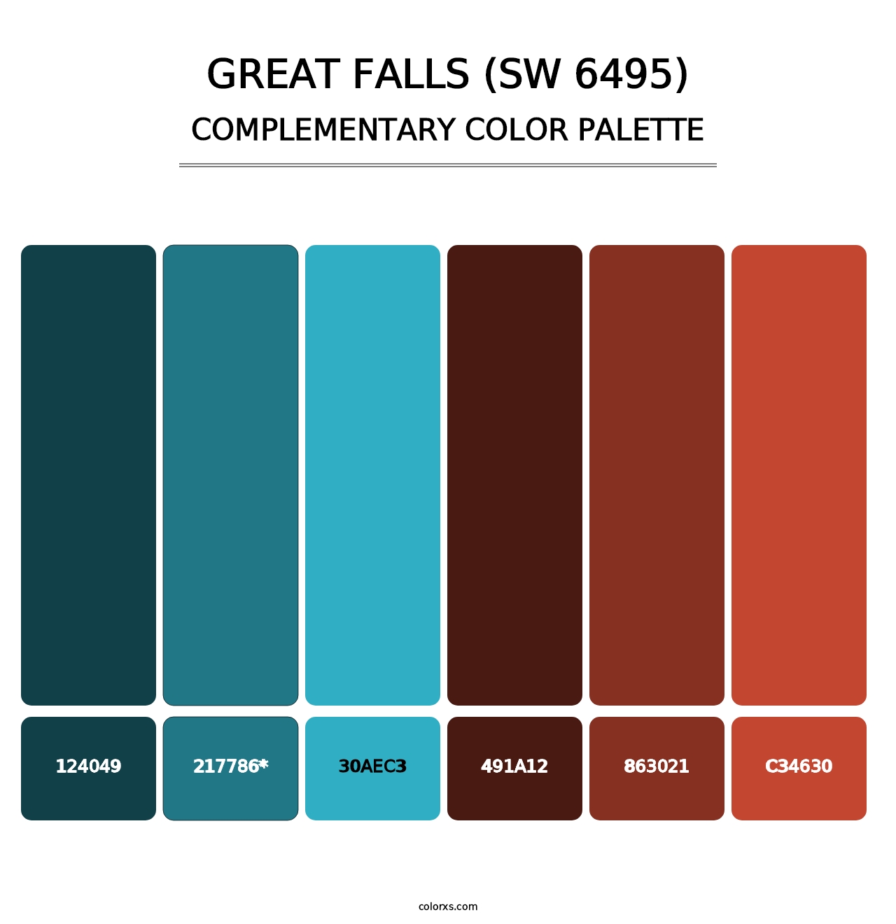 Great Falls (SW 6495) - Complementary Color Palette