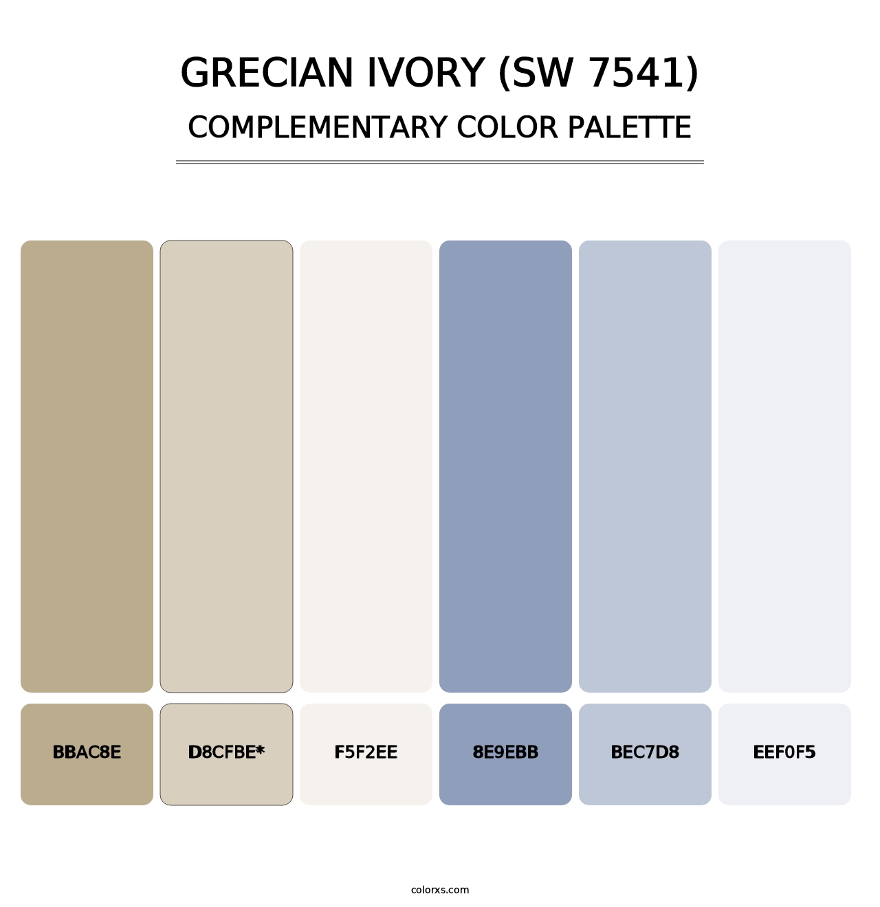 Grecian Ivory (SW 7541) - Complementary Color Palette