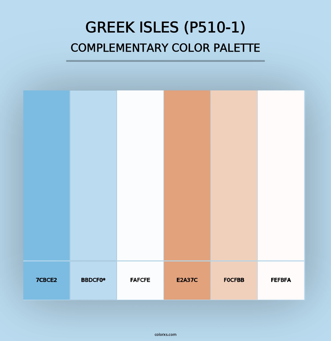 Greek Isles (P510-1) - Complementary Color Palette