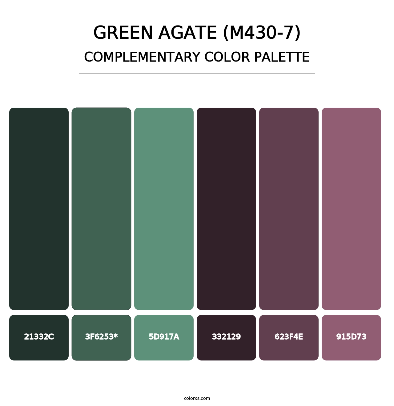 Green Agate (M430-7) - Complementary Color Palette