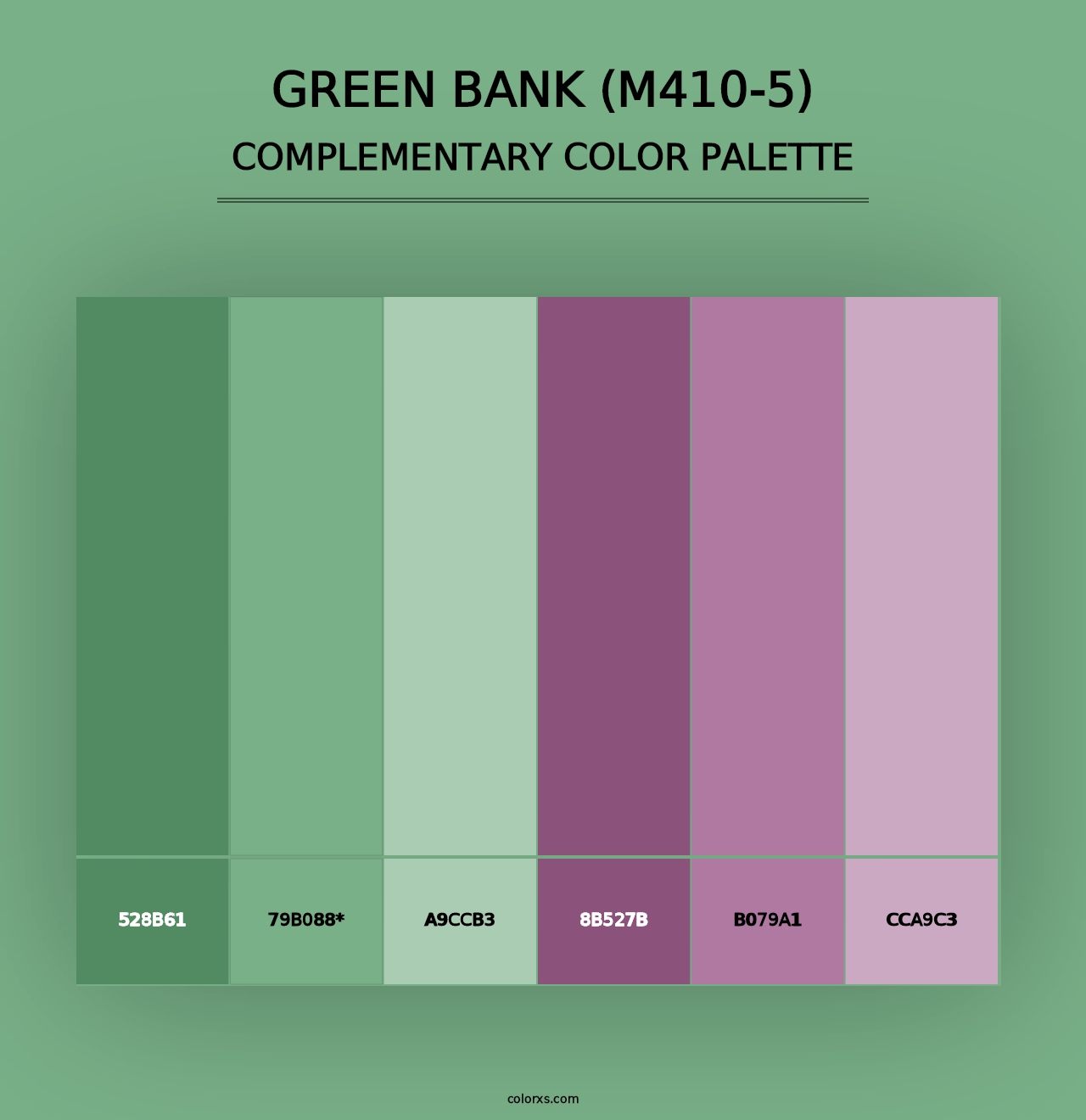 Green Bank (M410-5) - Complementary Color Palette