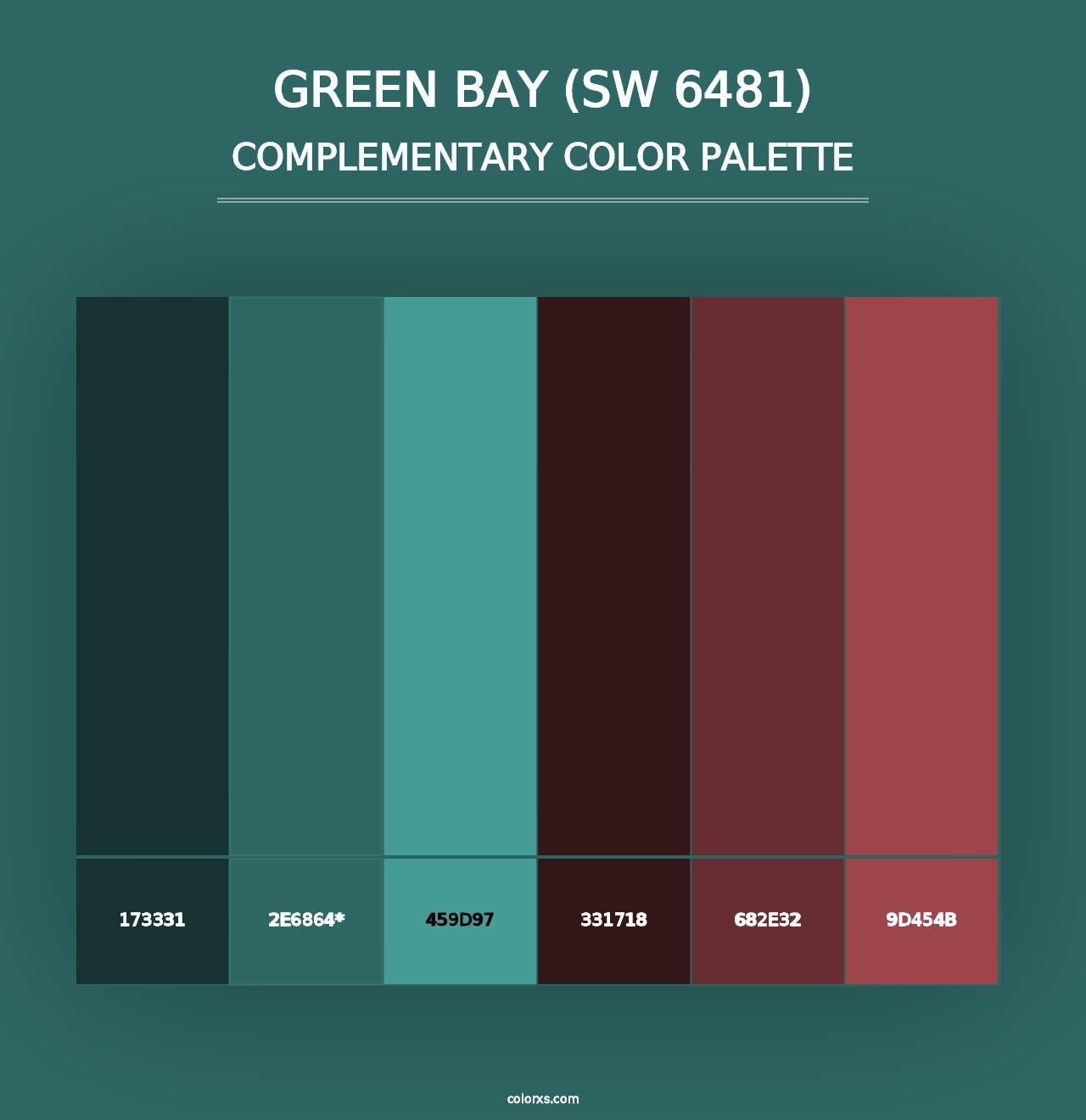 Green Bay (SW 6481) - Complementary Color Palette