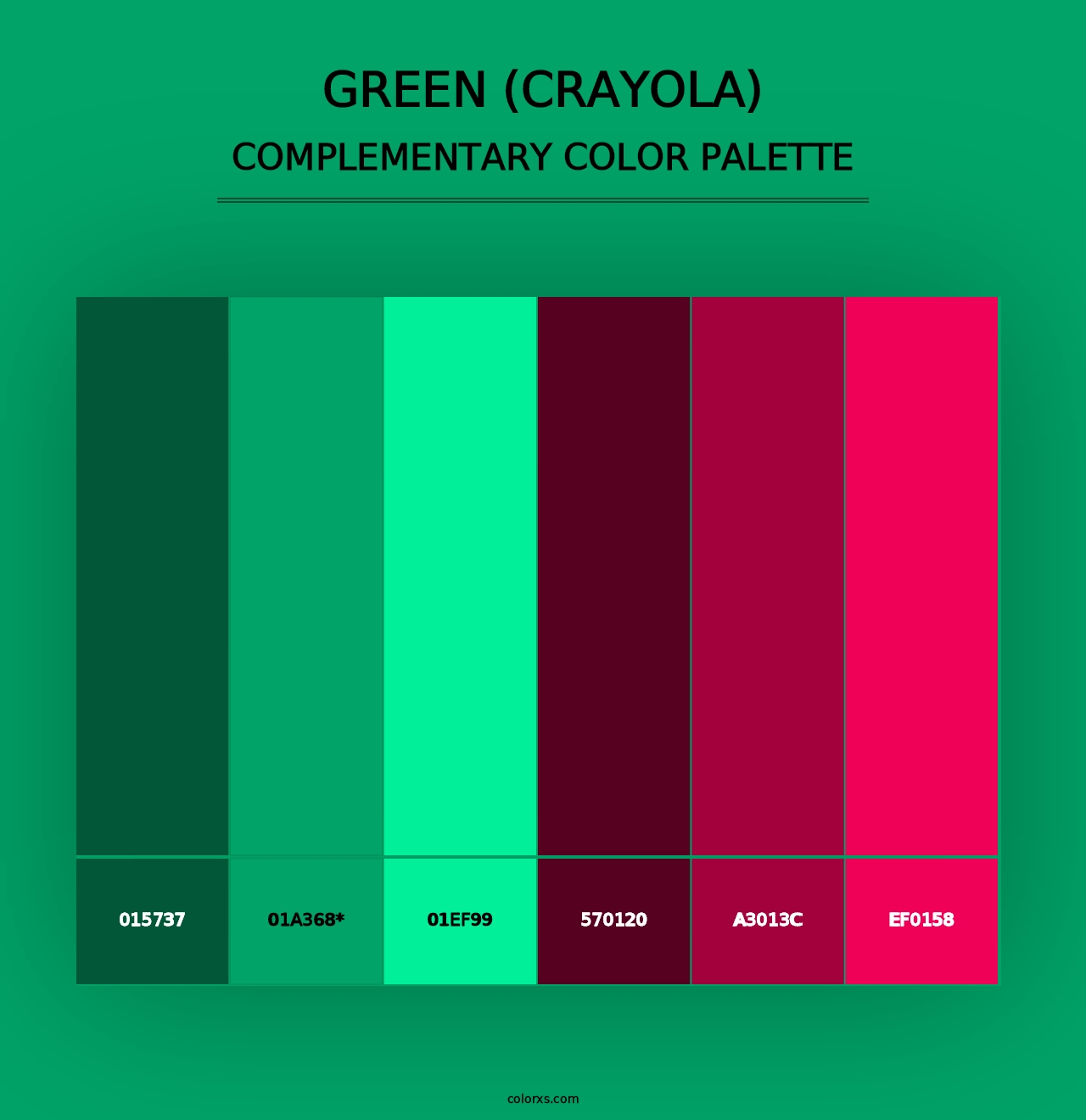 Green (Crayola) - Complementary Color Palette