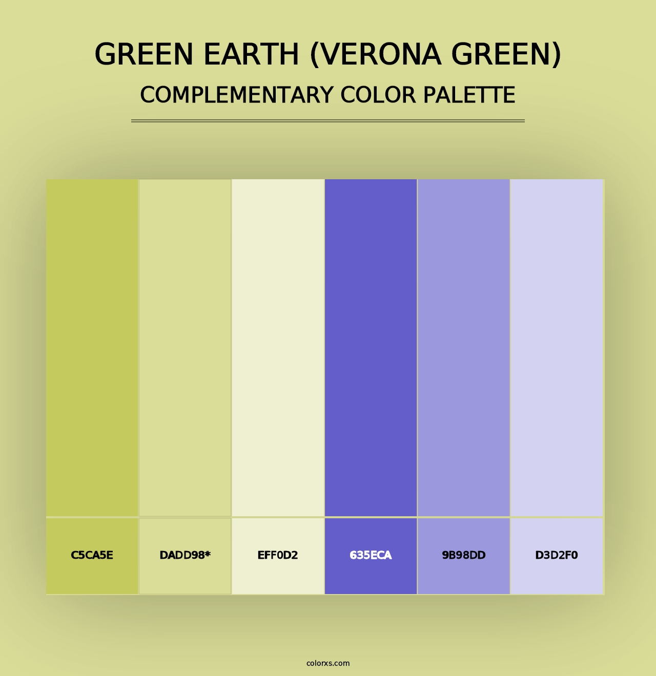 Green Earth (Verona Green) - Complementary Color Palette