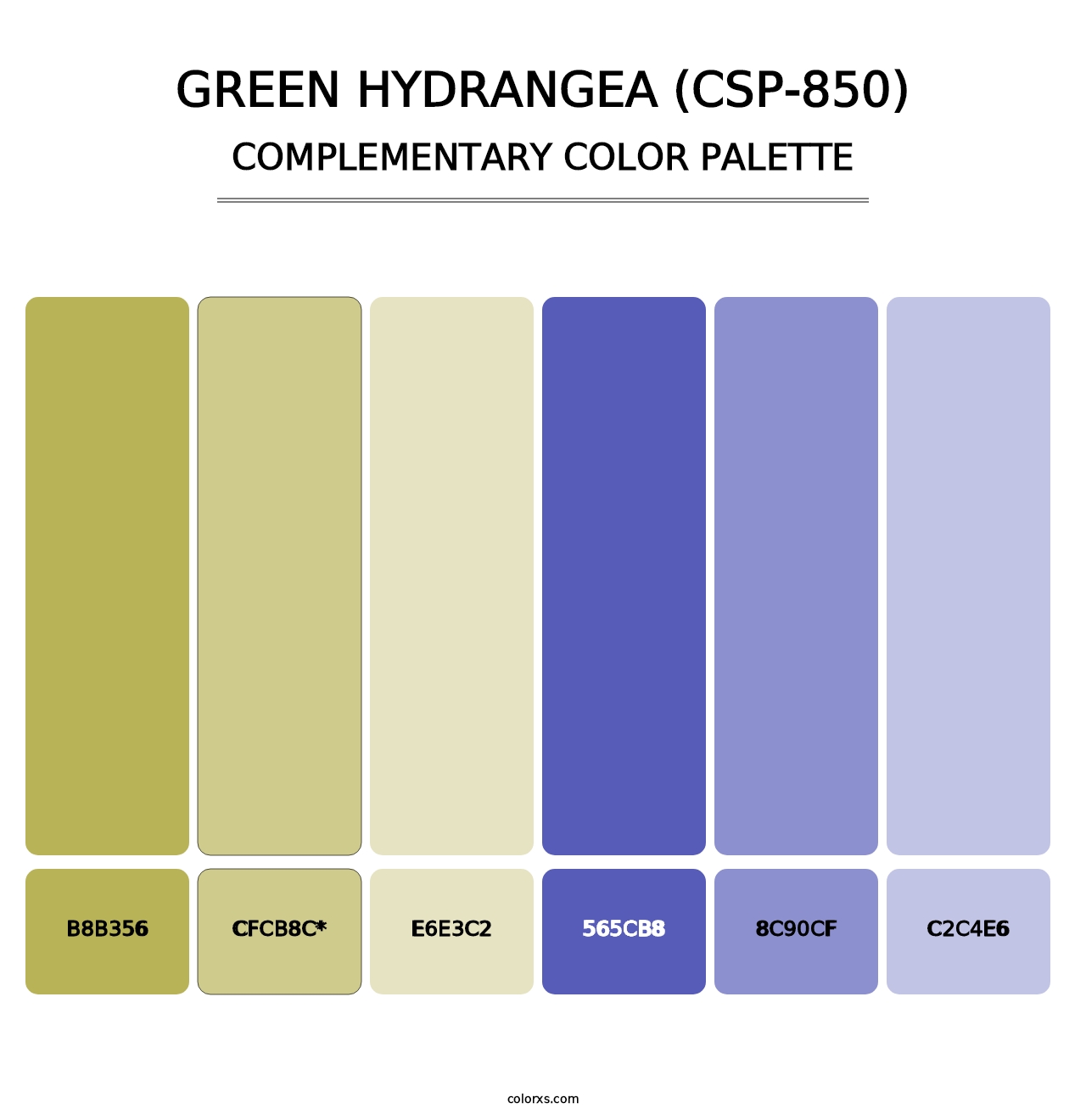 Green Hydrangea (CSP-850) - Complementary Color Palette