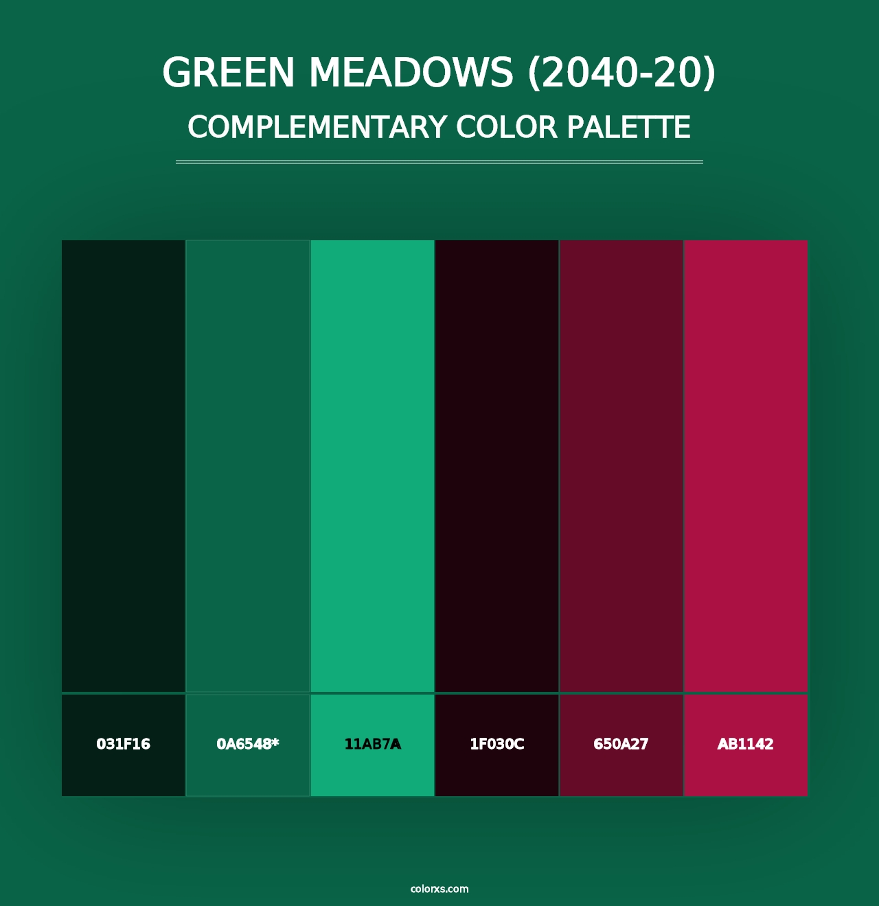 Green Meadows (2040-20) - Complementary Color Palette