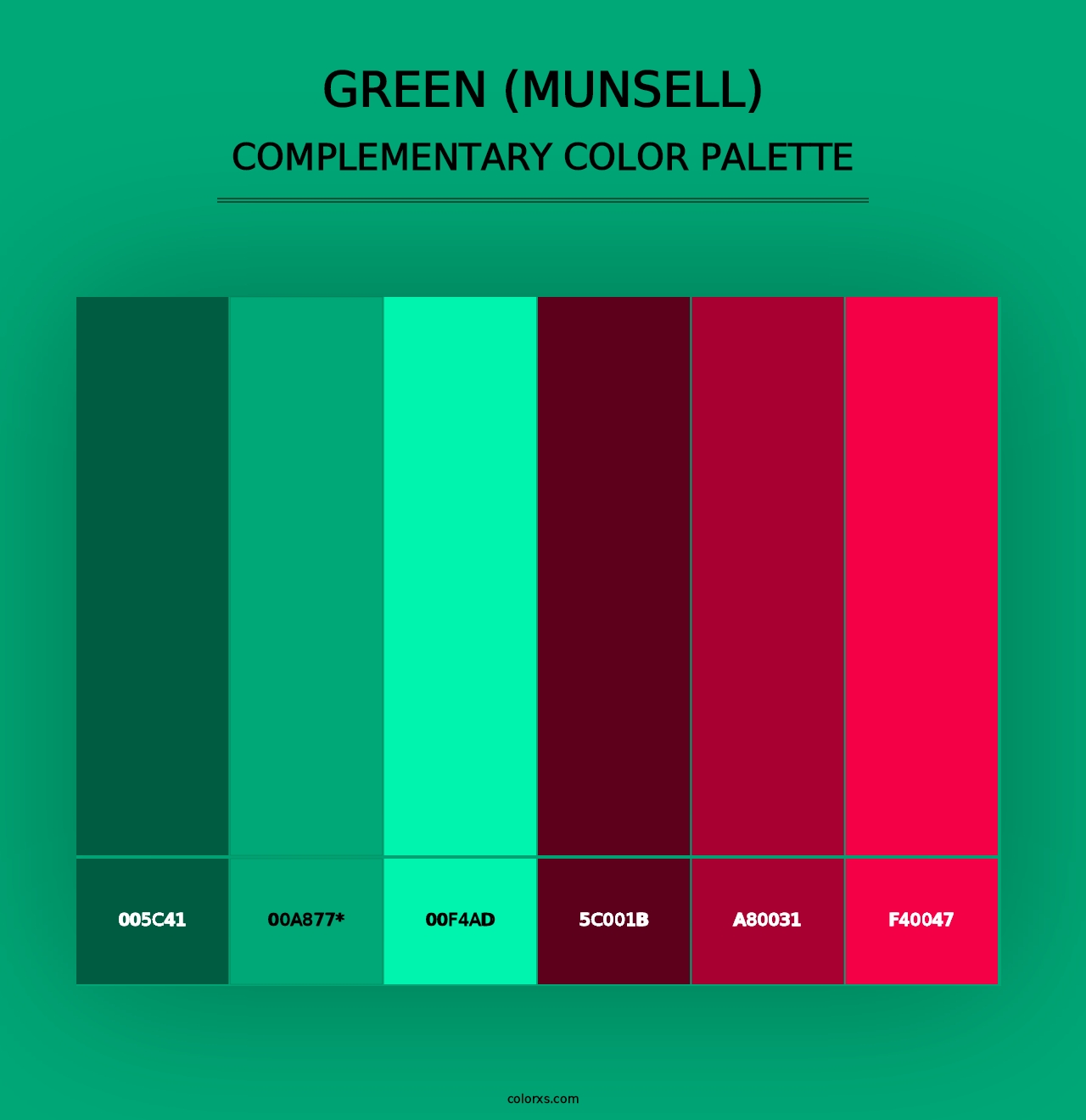 Green (Munsell) - Complementary Color Palette