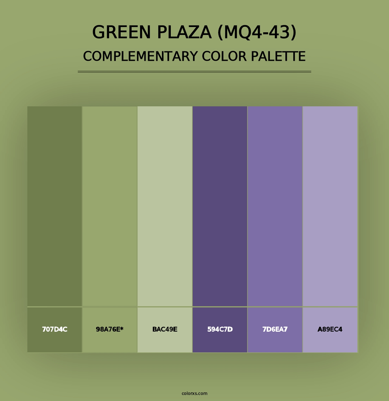 Green Plaza (MQ4-43) - Complementary Color Palette