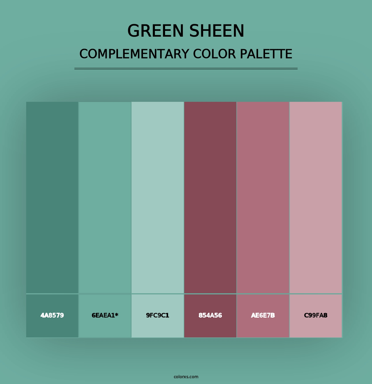 Green Sheen - Complementary Color Palette