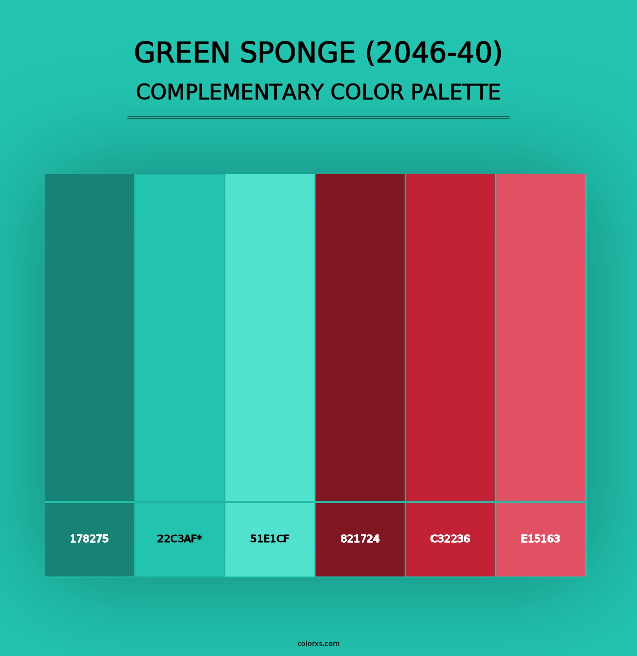 Green Sponge (2046-40) - Complementary Color Palette