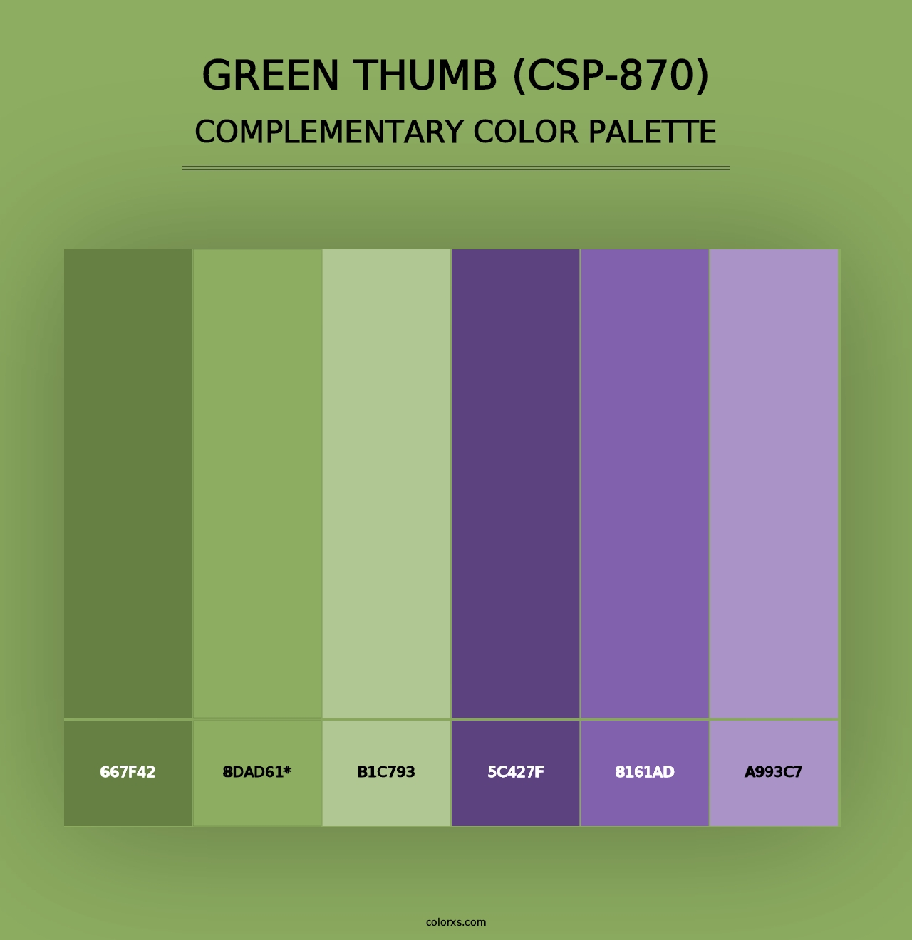 Green Thumb (CSP-870) - Complementary Color Palette