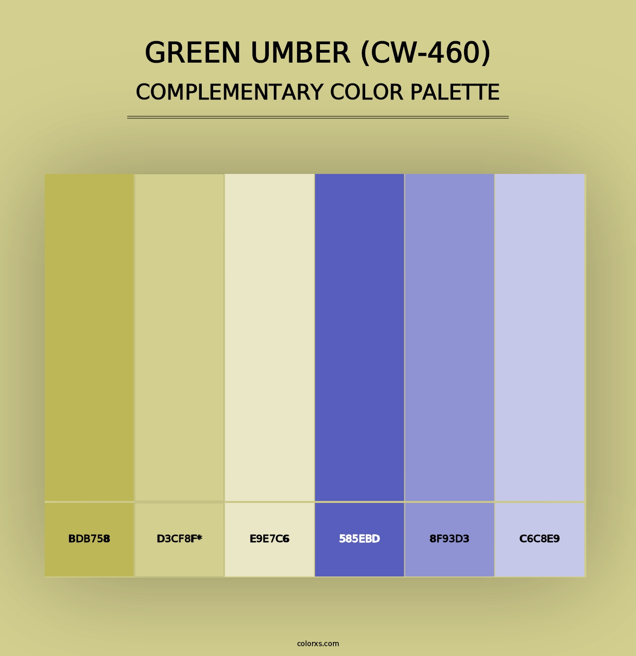 Green Umber (CW-460) - Complementary Color Palette